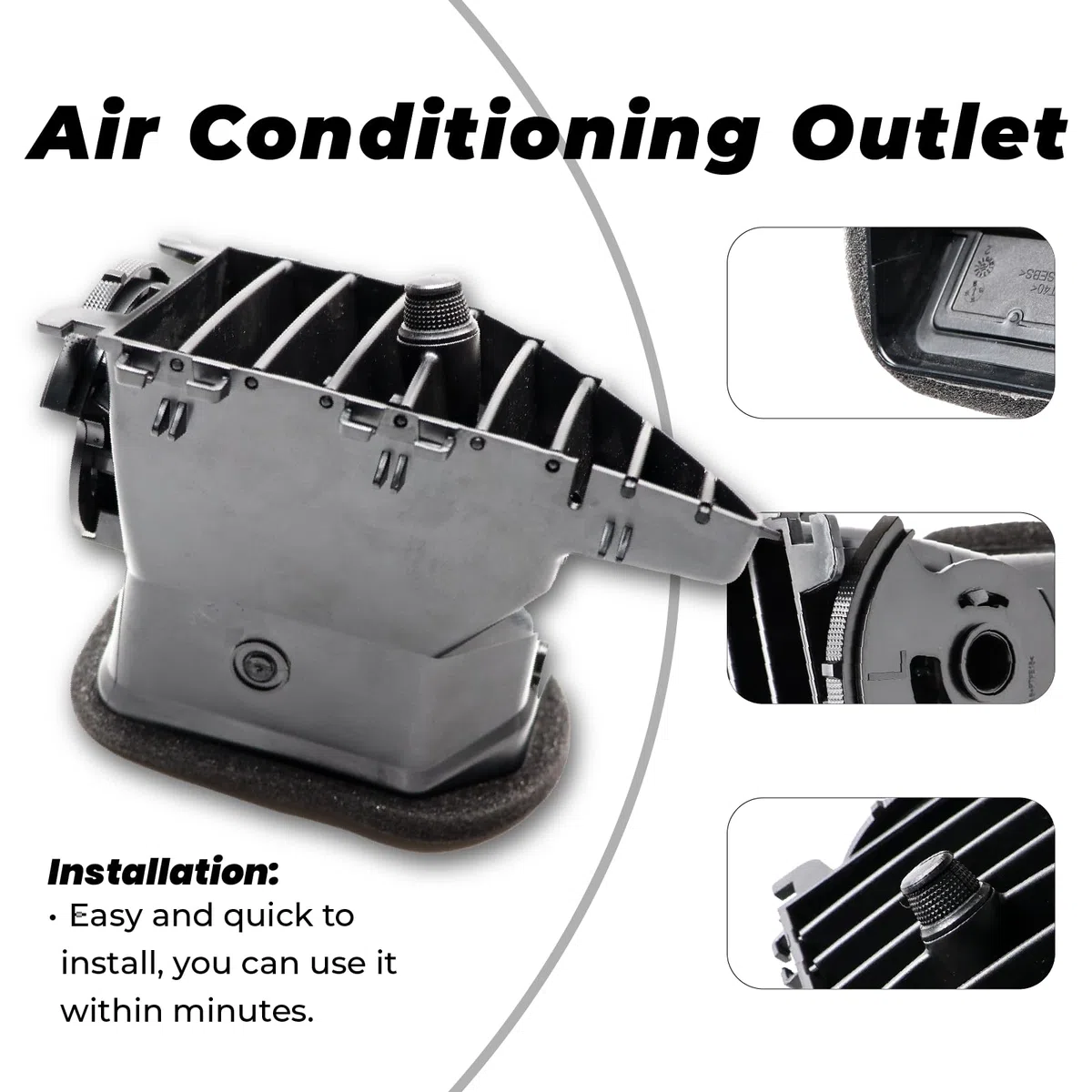 A4478300454 - Rejilla de ventilación izquierda para Vito W447, color negro