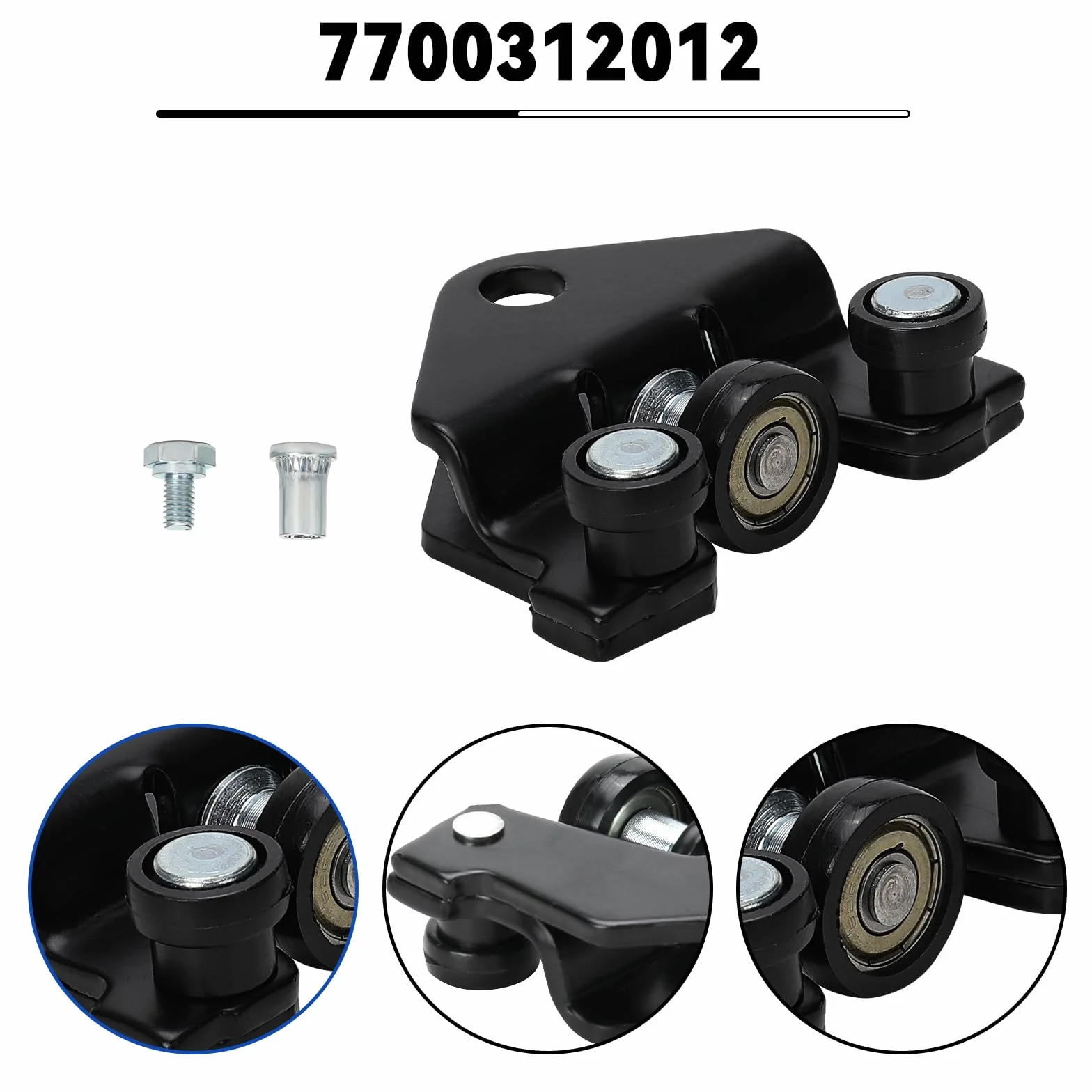 Guía de Rodillo de Puerta Corredera Reemplazo para 2001-2015 Renault Trafic Nissan Primastar Opel Vivaro, Rodillos de Puerta Corredera Inferior Derecha 7700312370 770312372 7700312012