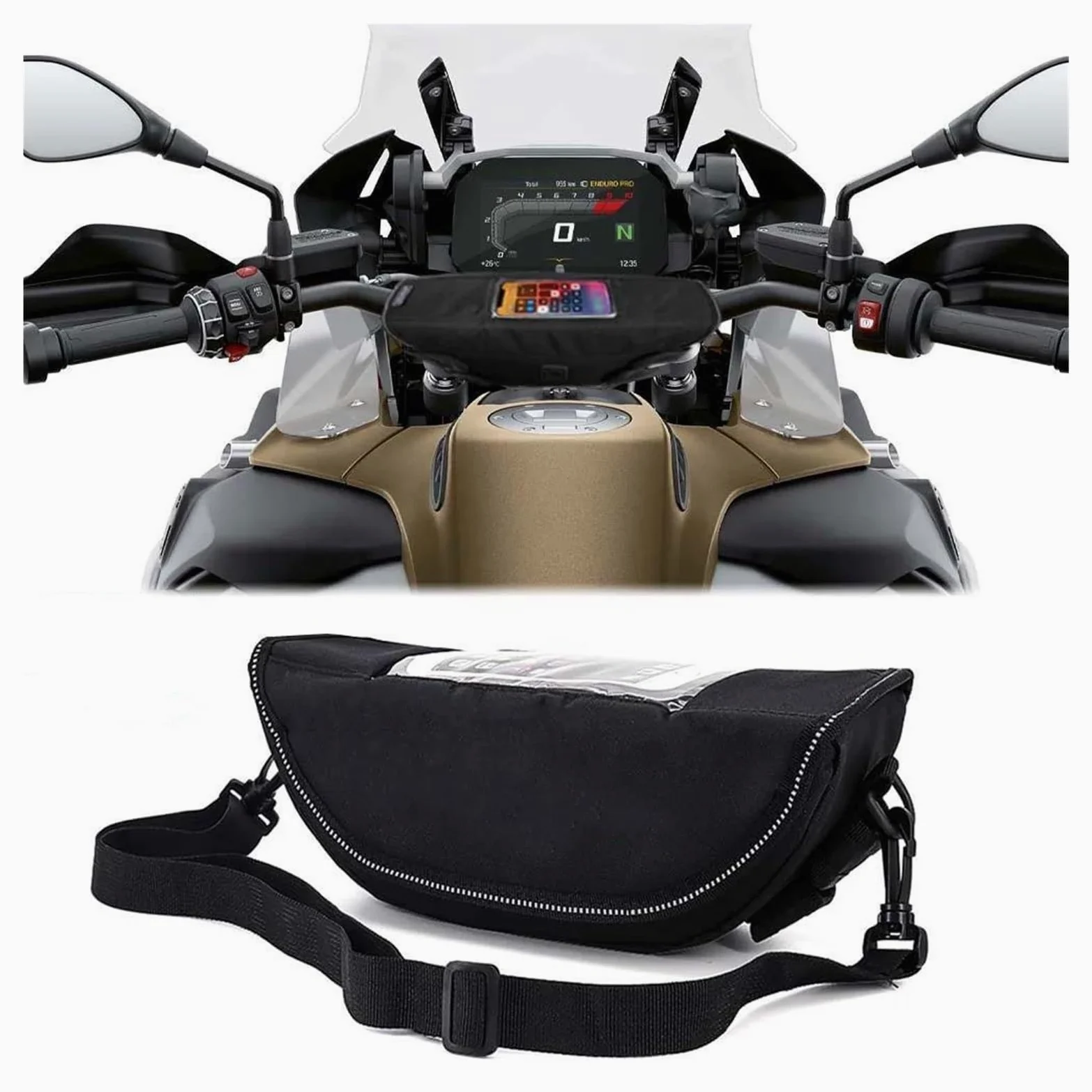 Bolsas para Manillar Moto para VOGE DS800X Rally DS 800X Rally Ds800x(Black)