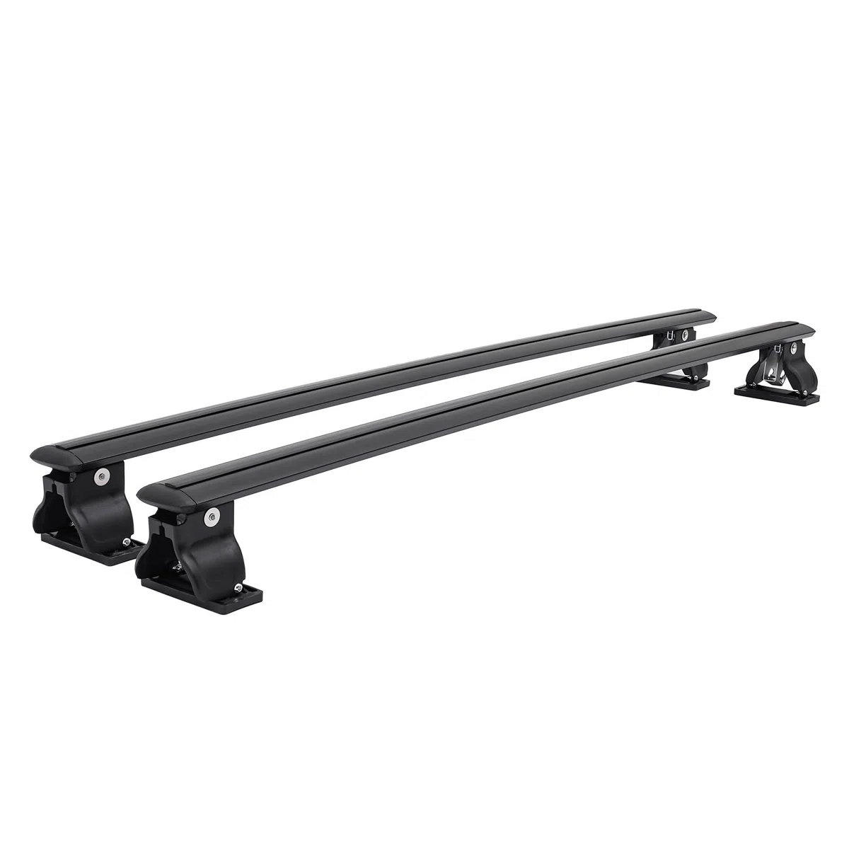 Baca universal de 130 cm, barras transversales, techo de coche con cerradura, soporta hasta 75 kg
