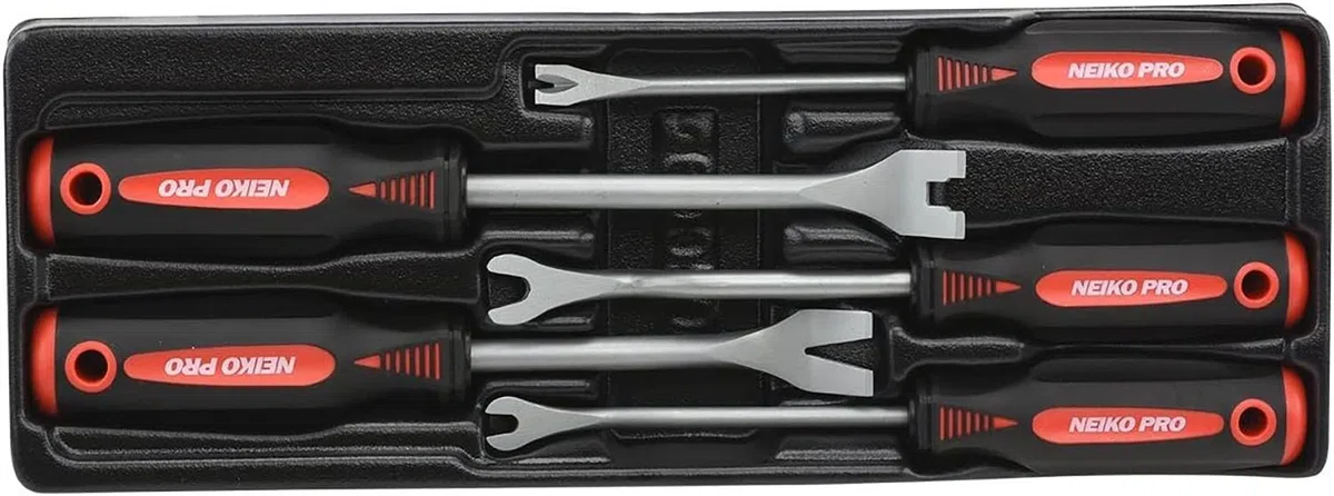 20596B - Juego de herramientas ergonómicas de agarre suave para panel de tapicería (5 piezas)