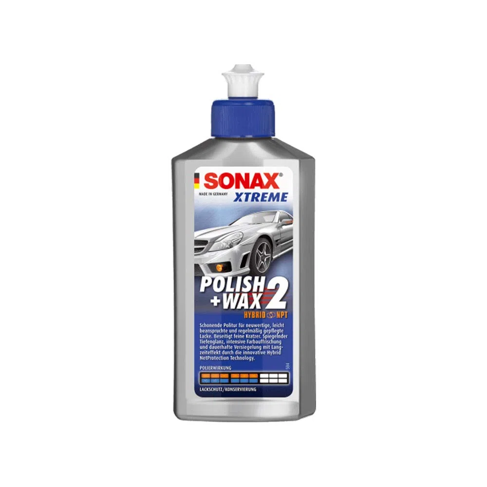 SONAX 6 x Abrillantador 02071000 Xtreme Polish + Wax 2 Hybrid NPT Cera 250 ML