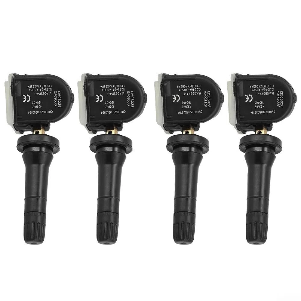 Sensor de monitor de presión de neumáticos para Opel TPMS de repuesto, sensor de presión de neumáticos, prevención de fugas de neumáticos, compatible con Adam Ampera Astra 2012 2017 (4 piezas)