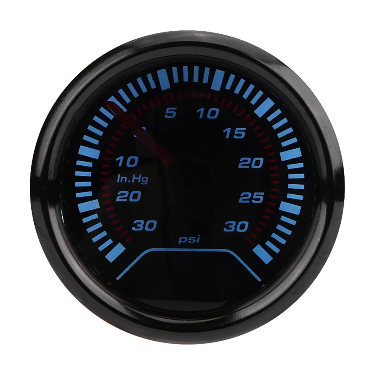 Turbo Boost Gauge ,Universal Car Smoke Dial Face Turbo Boost Manómetro turboalimentado con aleación de aluminio para Auto Car 52mm ,Medidor automático