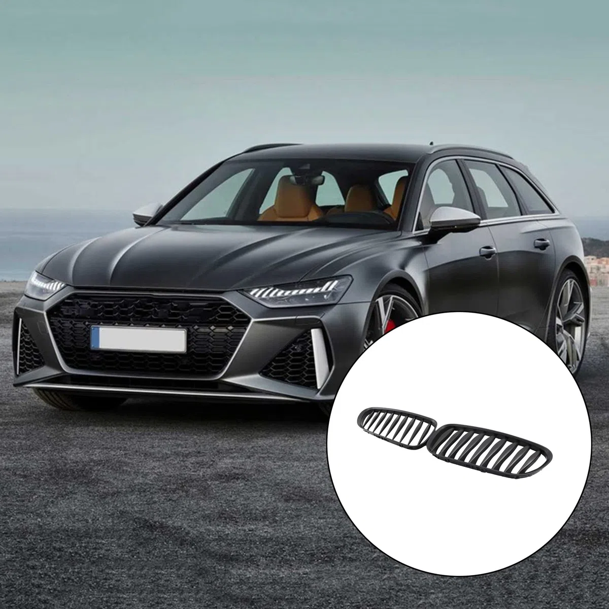 Parrilla Delantera de 2 Piezas para Automóvil, Compatible con Z4 E85 E86