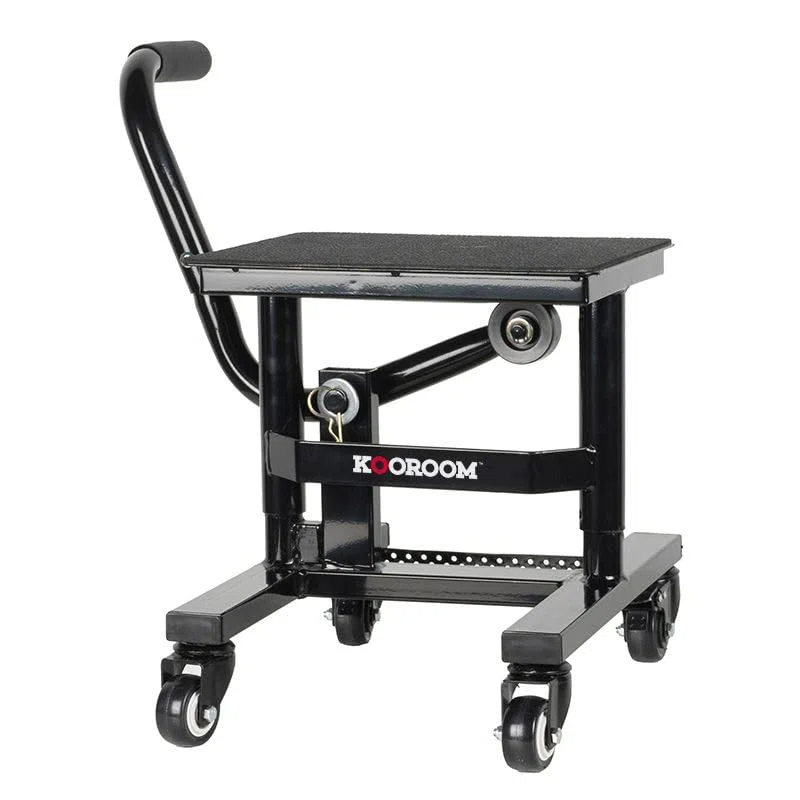 Elevador de motocicleta DIRT LIFT con ruedas MOTOBLOUZ Negro Brillante