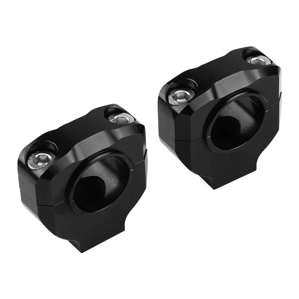 1 Par Abrazadera de Barra de Manillar Negro 28 mm Aleación de Aluminio CNC Soporte de Manillar de Motocicleta Abrazadera de Barra Elevadora Universal