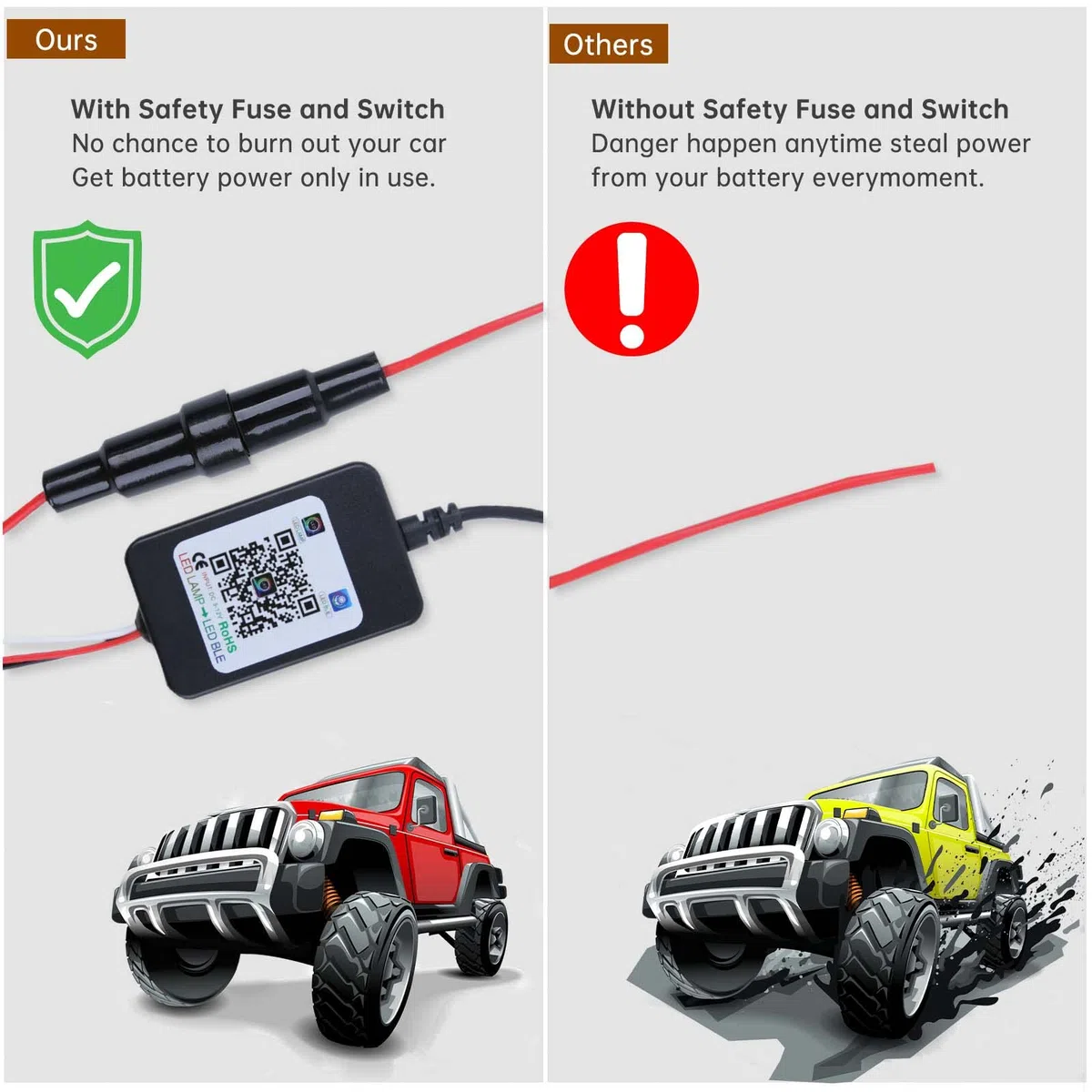 10 Pods RGB LED Rock Light, 60 LED de Alto Brillo Kit de neón a Prueba de Agua de la luz del Coche con Control de App/RF luz de la Roca de 16 Millones de Colores para SUV vehículos Todo Terreno