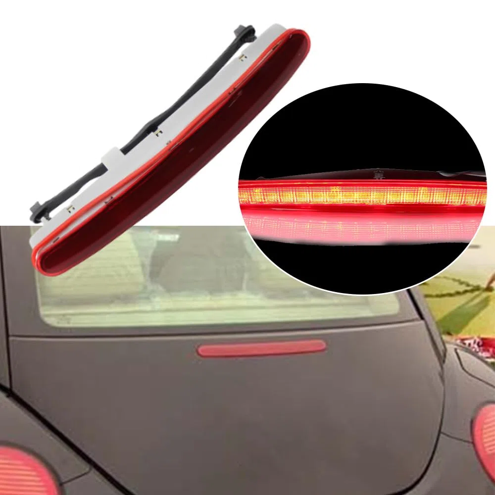 Riloer Luz trasera de freno de montaje alto Third, compatible con Volkswagen Beetle Sedán 1998-2010 1C0945097E 1C0 945 097 E 1C0945097A 1C0945097B, color rojo
