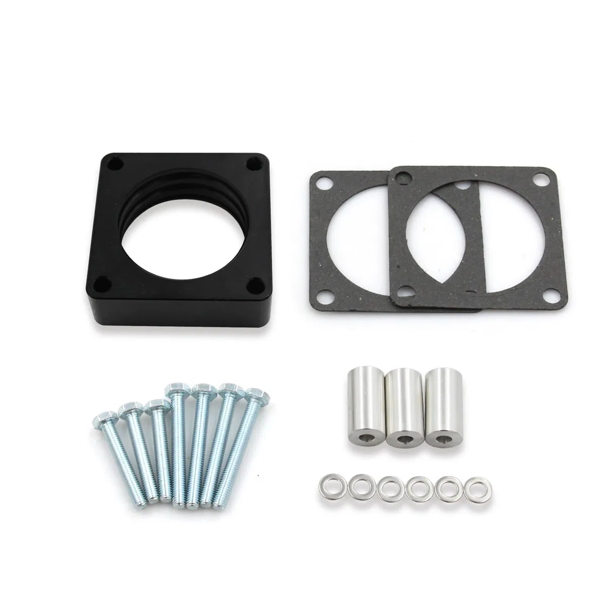 Ajuste de Aluminio for Jeep Wrangler TJ Espaciador del Cuerpo del Acelerador 2.5L 4.0L 1987-2004 YJ XJ WJ(Black 01)