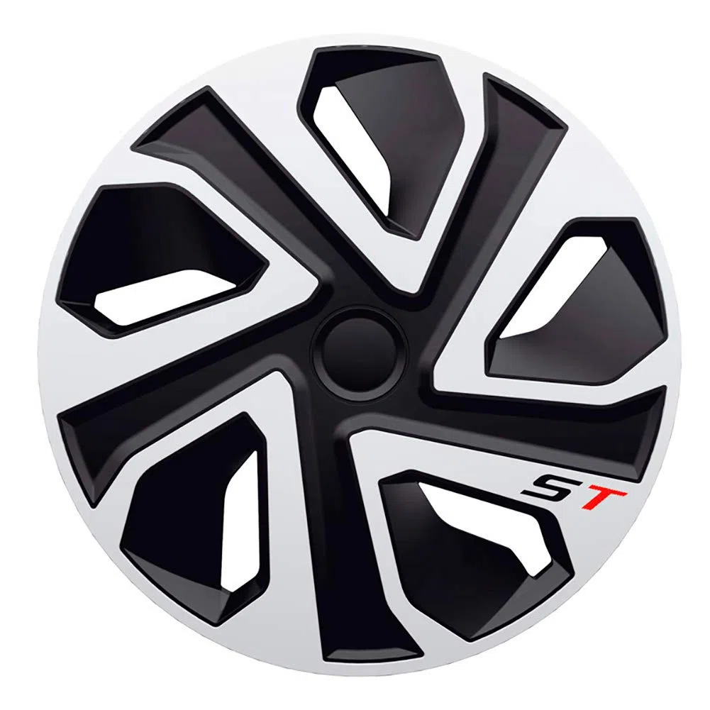 J-Tec Juego de 4 Tapacubos ST 13 Pulgadas Plateado/Negro