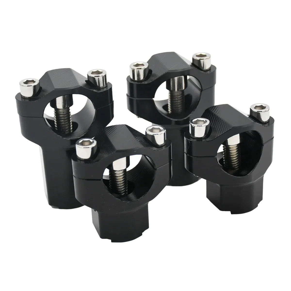 Motocicletas Manillar Extensor Compatible con SXF XC XCF XCW SX EXC 125-530 Adventure 1290 1190 1090 890 790 690, Soporte de Abrazadera para Manillar Elevador Motocicleta CNC(Black Increased)