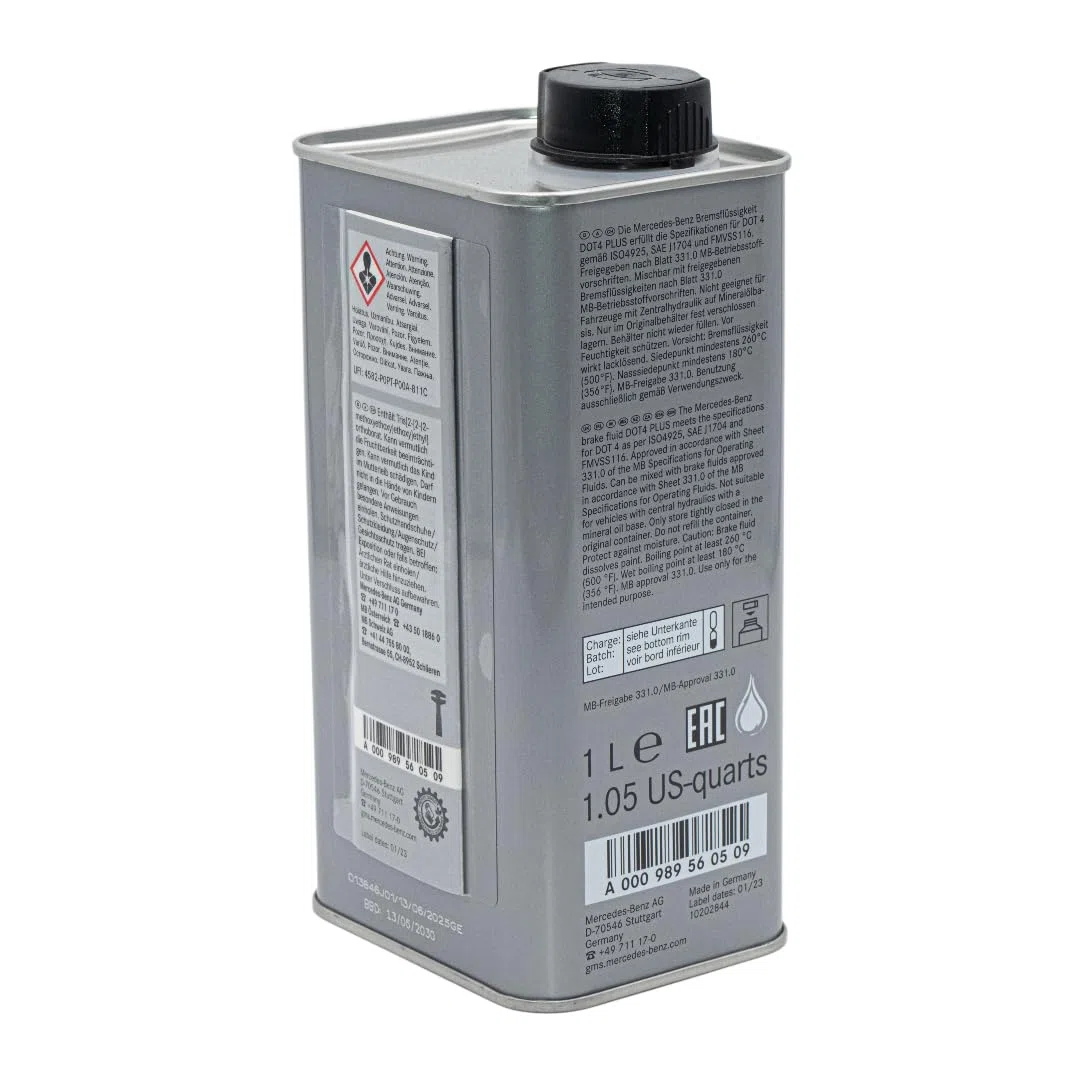 Líquido de frenos ORIGINAL MERCEDES BENZ DOT4 PLUS MB 331.0 1L A000989560509