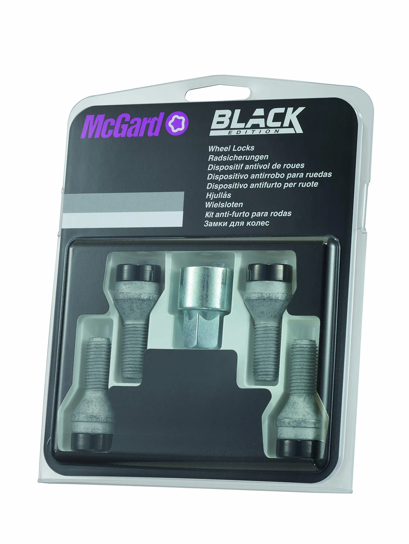 McGard 27000 Sub Tornillos Antirrobo de Ruedas Sub M14x1.5, Color Negro