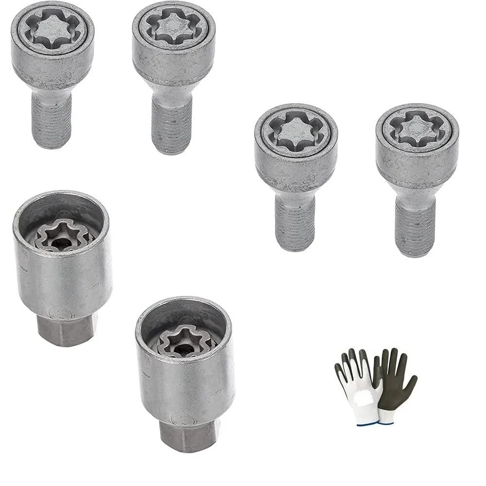 Compatible con Audi Q8 dal 2018 in POI PP12/E Tornillos ANTIRROBO ANTIRROBO para Coches Kit DE PASADORES para Llantas ALEACIÓN