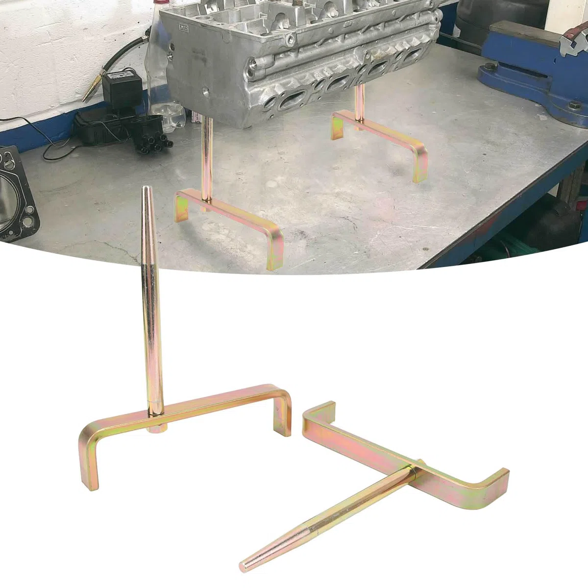 Soporte de Culata, 2 Juegos Soporte de Culata de Motor Soporte de Culata Confiable, Resistente y de Alta Dureza Universal para Mantenimiento de Motor de Automóvil