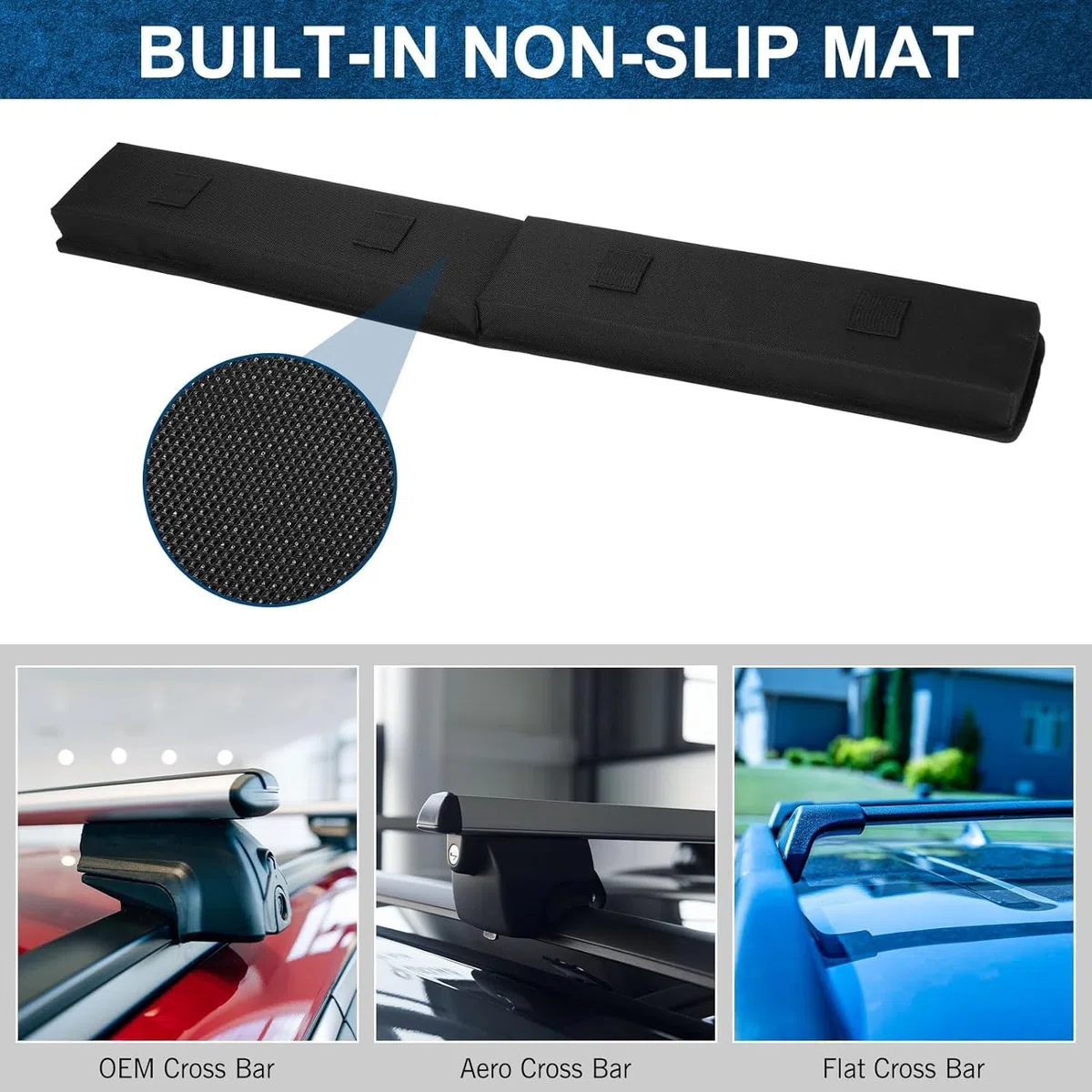 Portaequipajes de Coche,Barras para Portaequipajes de Techo Suave Universales para Coche para Transportar Kayak/Tabla de Surf/Canoa/Esquíes