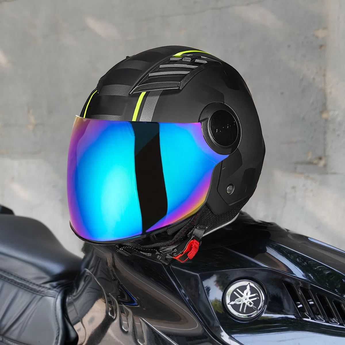 VCOROS Visera Casco para OF562 Airflow,Visera para Casco Integral de Motocicleta,Lente de Casco de Protección contra el Viento para Moto (Arco iris)