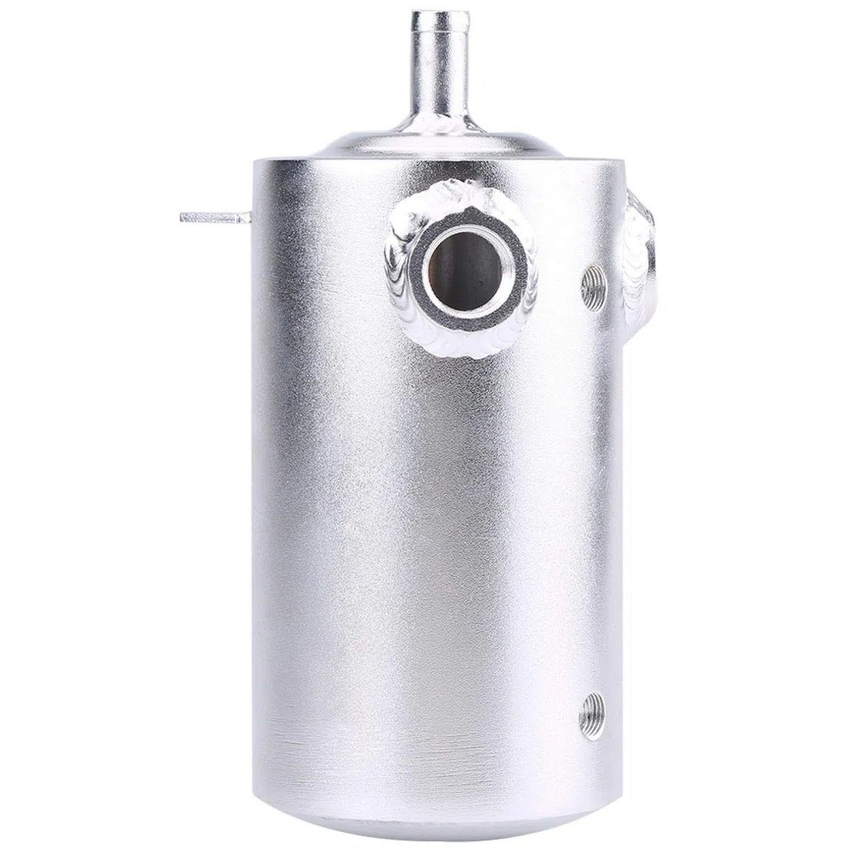 Tanque de Captura de Aceite, 0.5L de Aluminio Universal para Motor de Automóvil Tanque de Captura de Aceite Depósito de Lata Filtro de Ventilación para Lata de Captura de Filtro(Plateado SI-A0409)sopo