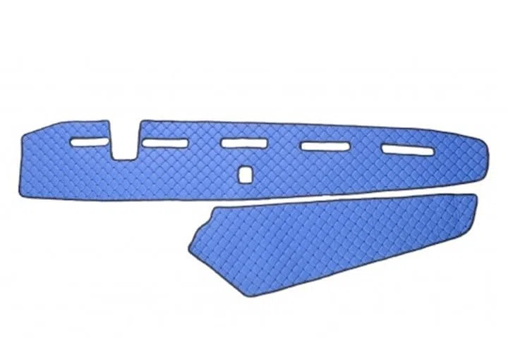Alfombras de salpicadero de cuero ecológico azul para FH4 Euro6 con sensor