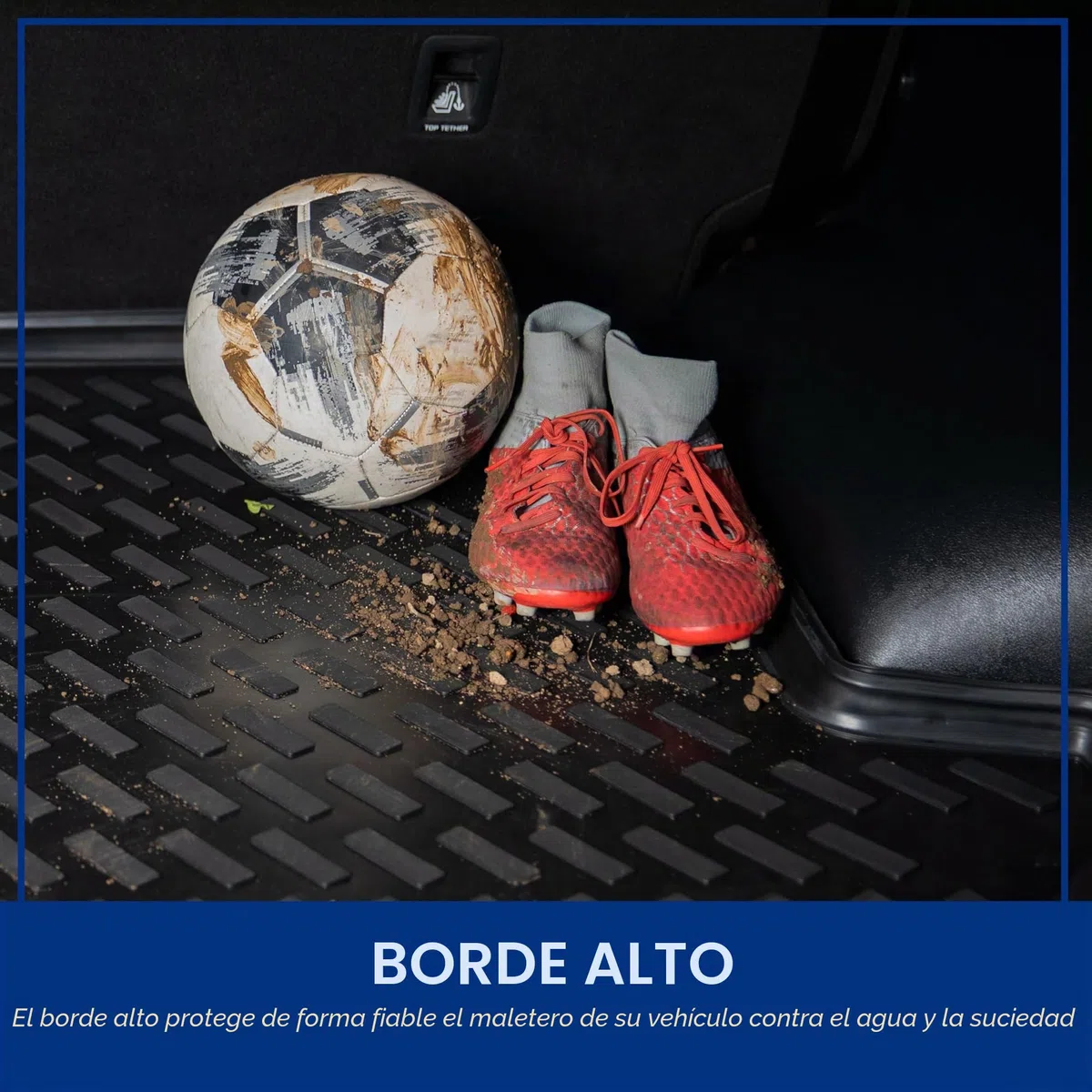 ELMASLINE 3D Bandeja de Maletero para Dacia Jogger 2022-2026 | Protector de Maletero a Medida | Borde Extra Alto