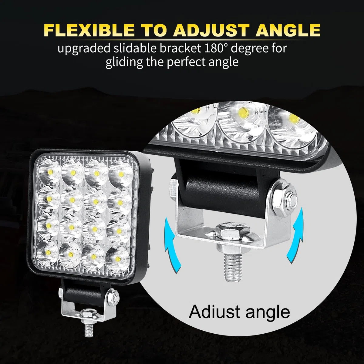 Willpower 10pcs Focos 3.3 Pulgadas 8.4cm 48W Mini LED 12V 24V Barra Luz Trabajo IP67 Impermeable 6000K Antiniebla para Tractor 4x4 Coche Camión Barco Off Road ATV UTV SUV 4WD