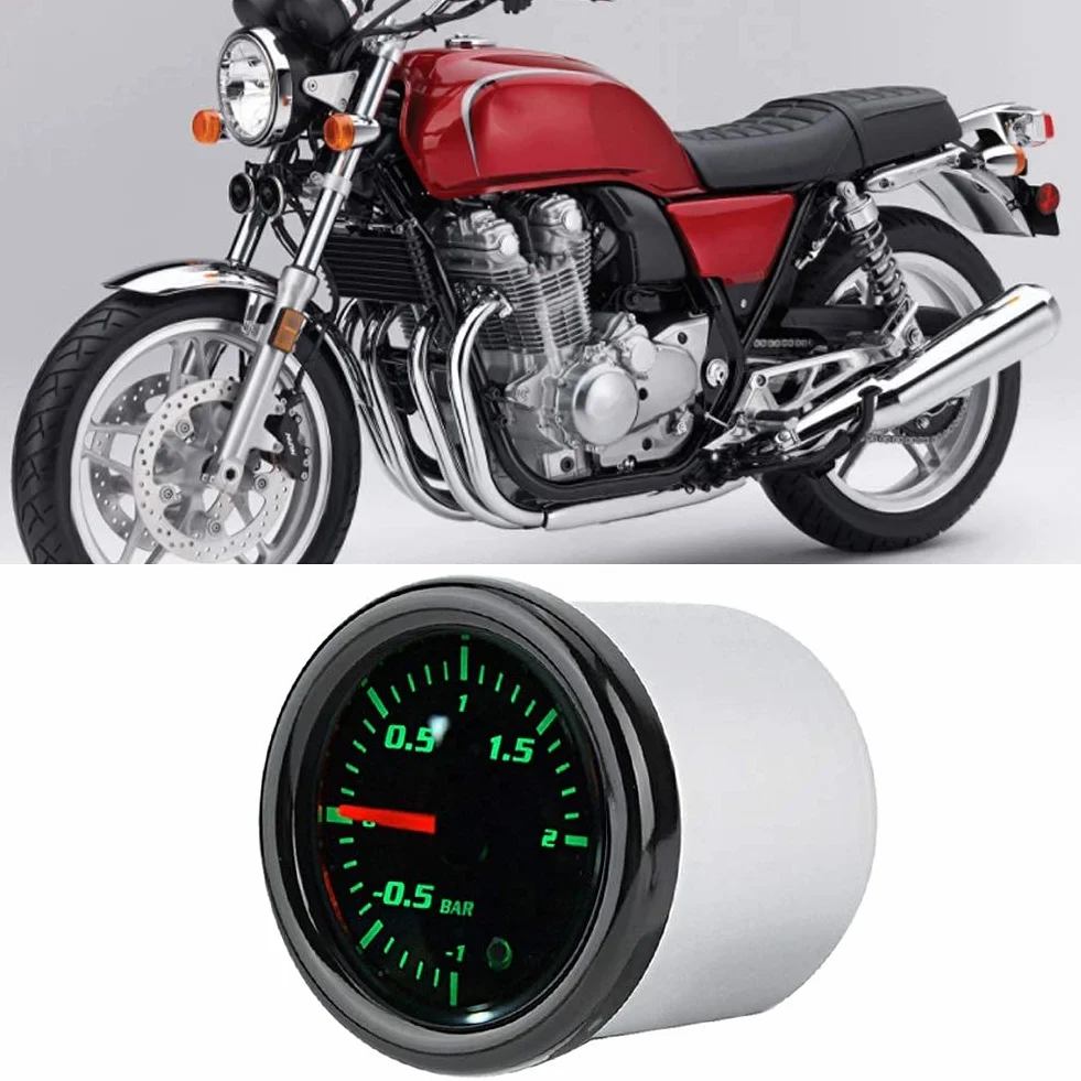 Medidor Turbo Boost, 2 "52 mm Universal Aluminio + Pantalla LED de plástico Medidor Turbo Boost de motocicleta con sensor