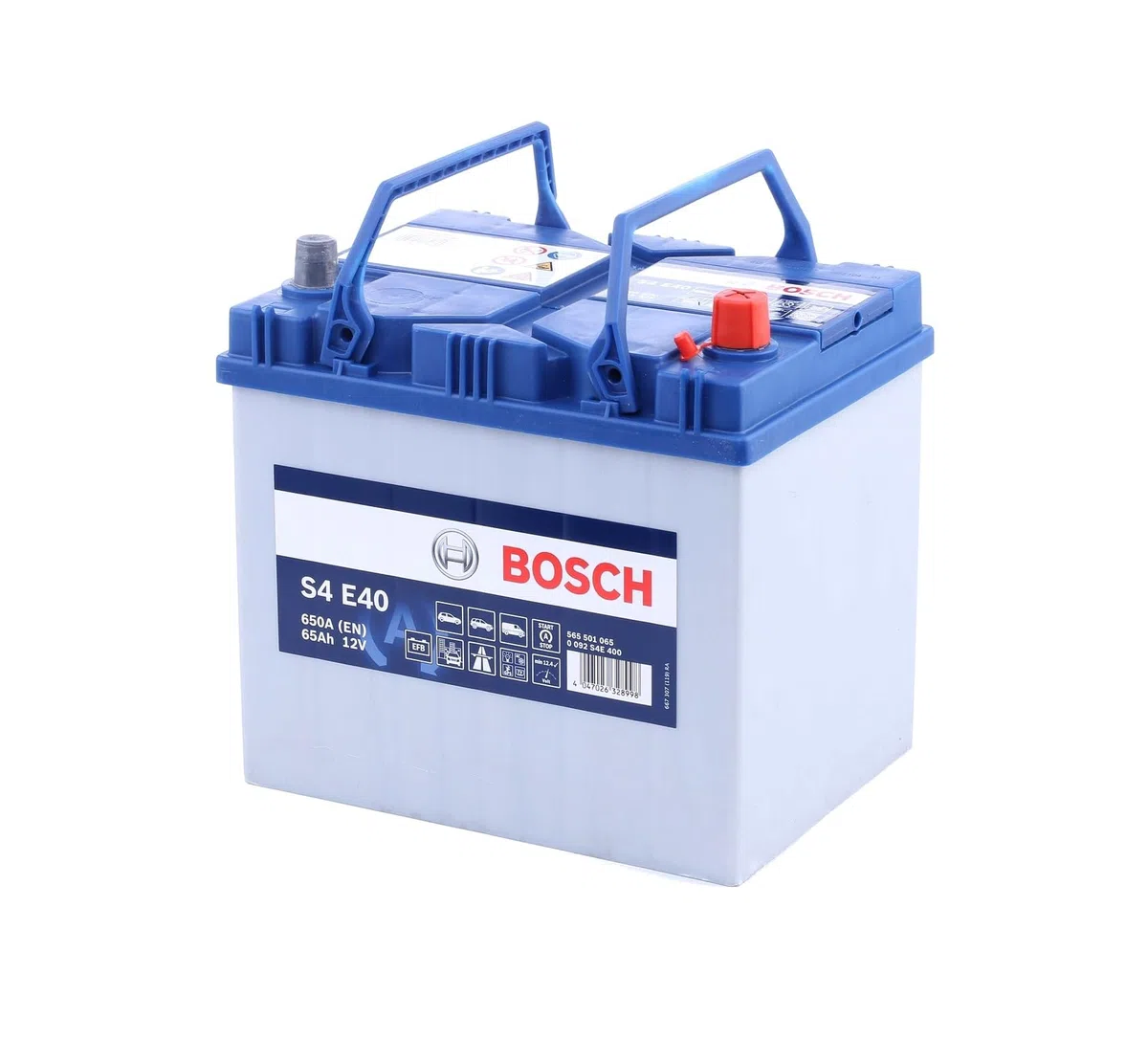 Bosch S4E40 Batería de coche 65A/h 650A tecnología EFB adaptado para vehículos con sistema Start y Stop
