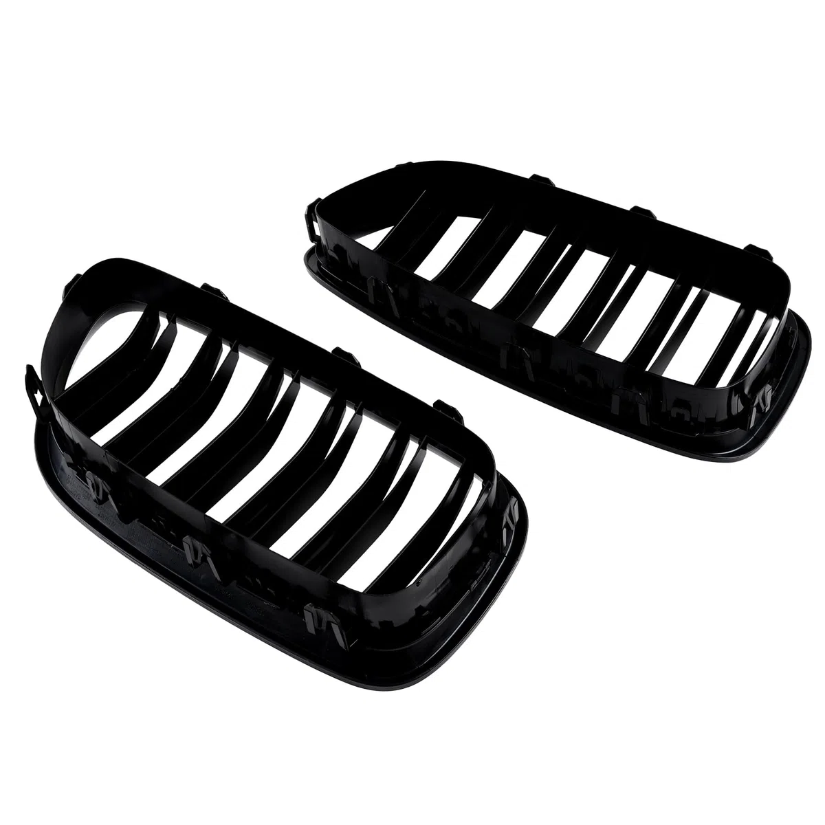 E60 E61 Rejilla de radiador para BMW 5er E60 E61 M5 Parrilla riñones Dobles Negro 2003-2009（For 5er E60 2006-2009）