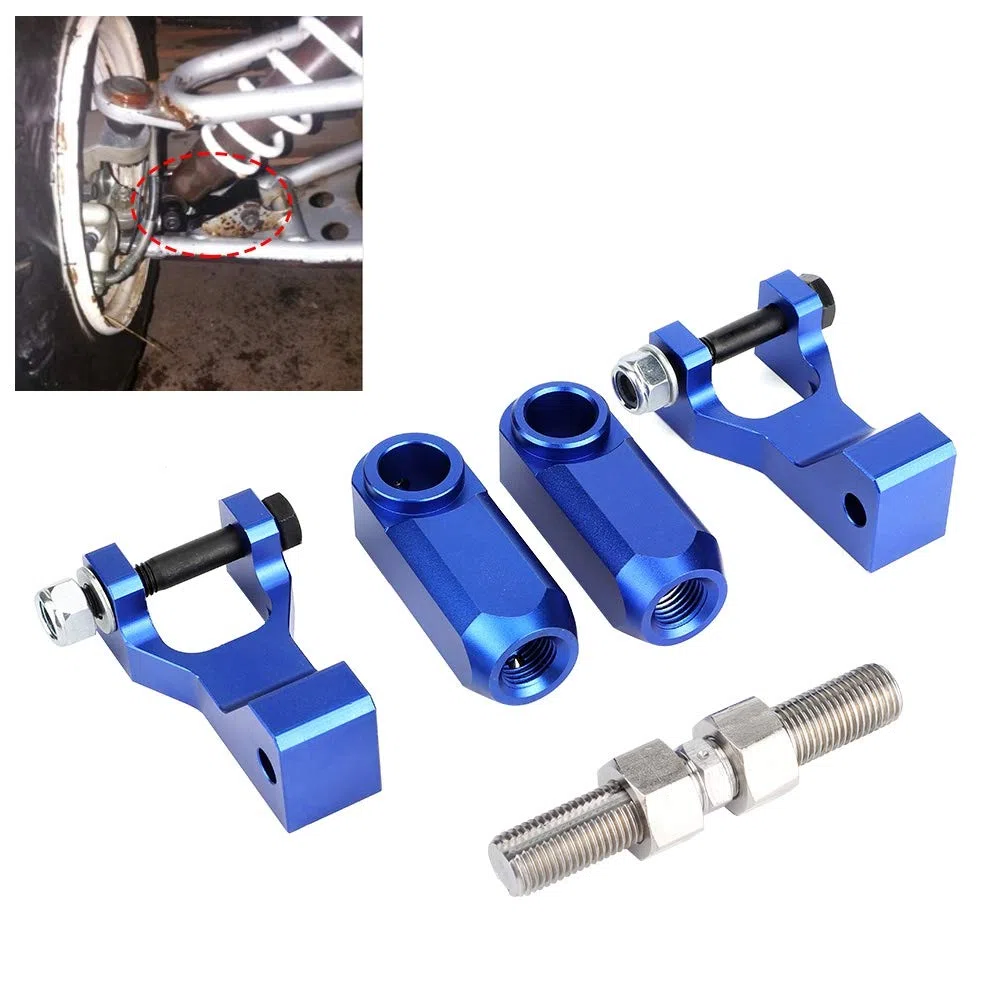 KIMISS Kit de Descenso Trasero Delantero, Frenado y Suspensión ATV, Kit de Descenso Trasero Delantero Ajustable ATV Compatible con Raptor 350 660 700Blue (Azul)