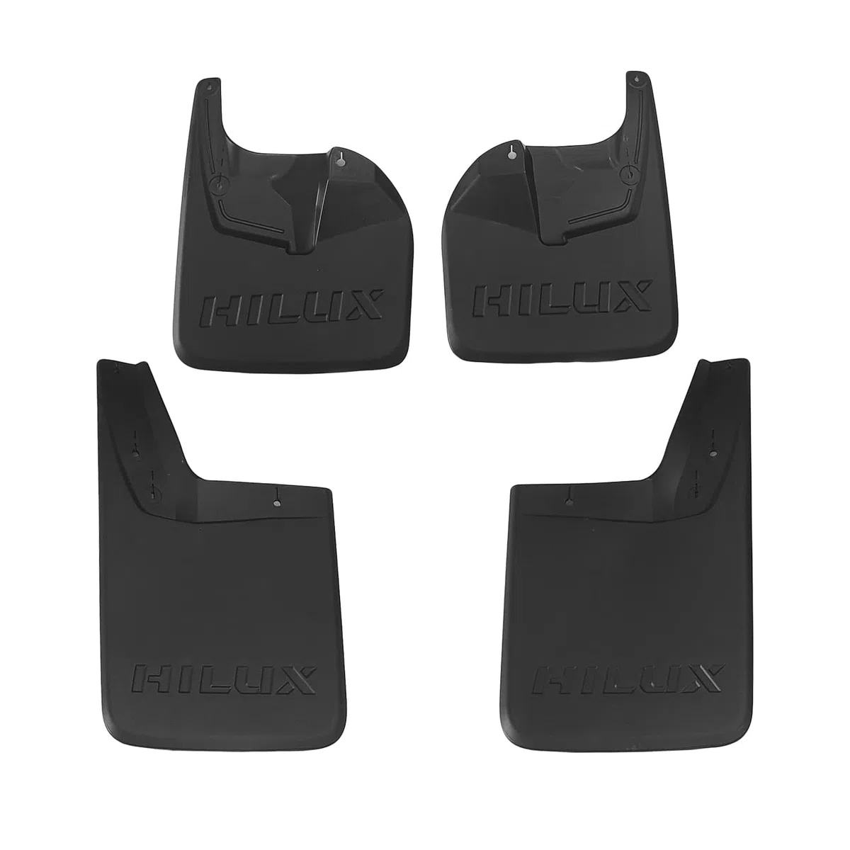 Compatible con Toyota Hilux 8 (AN130) 2015-2024 Guardabarros Vehículo Juego Delantero Trasero 4 Piezas Negro