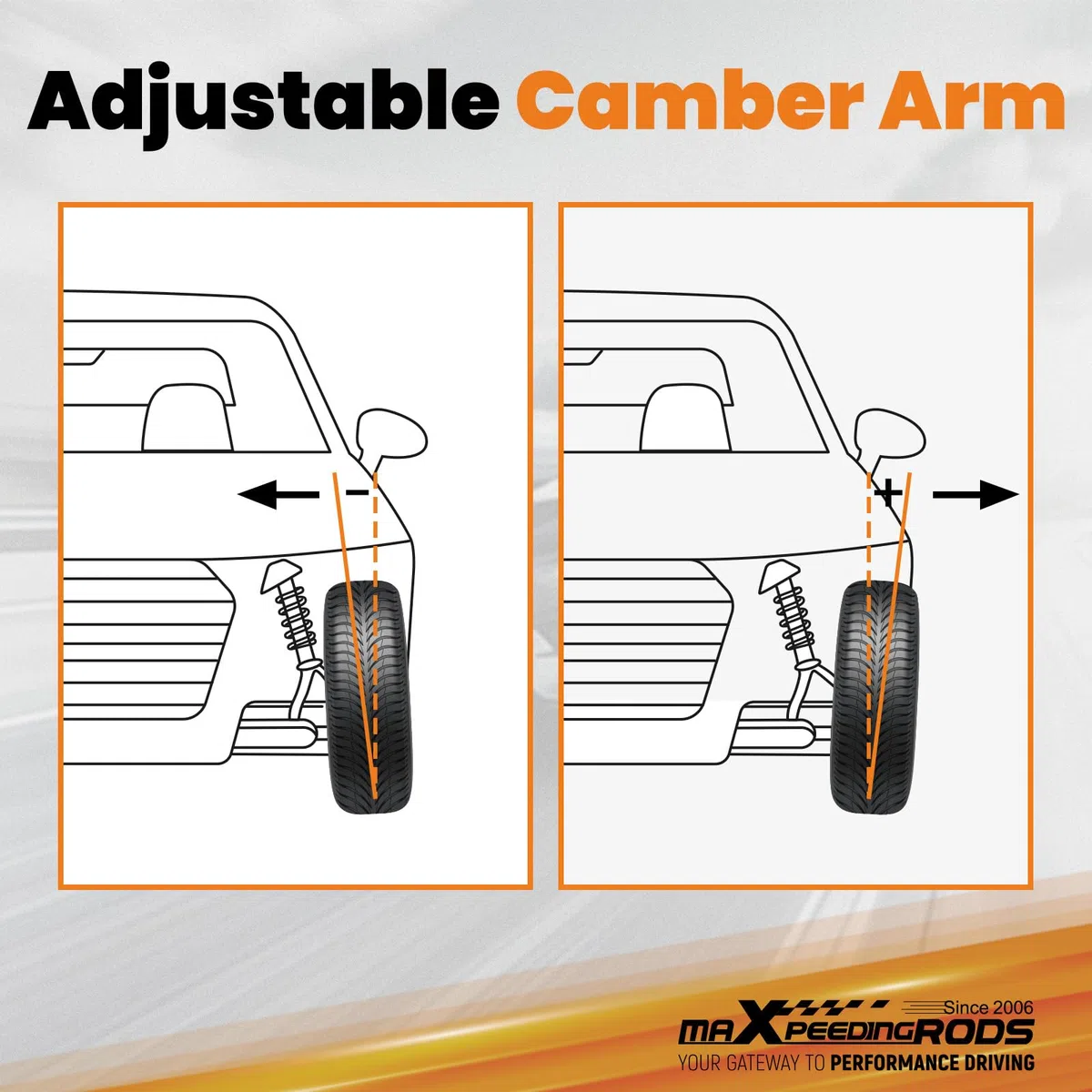 maXpeedingrods Trasero Brazo de Control Ajustable Camber de Amortiguador para BMW 3-Series E36 E46 X3 Z4 E83 E85 E86 E89