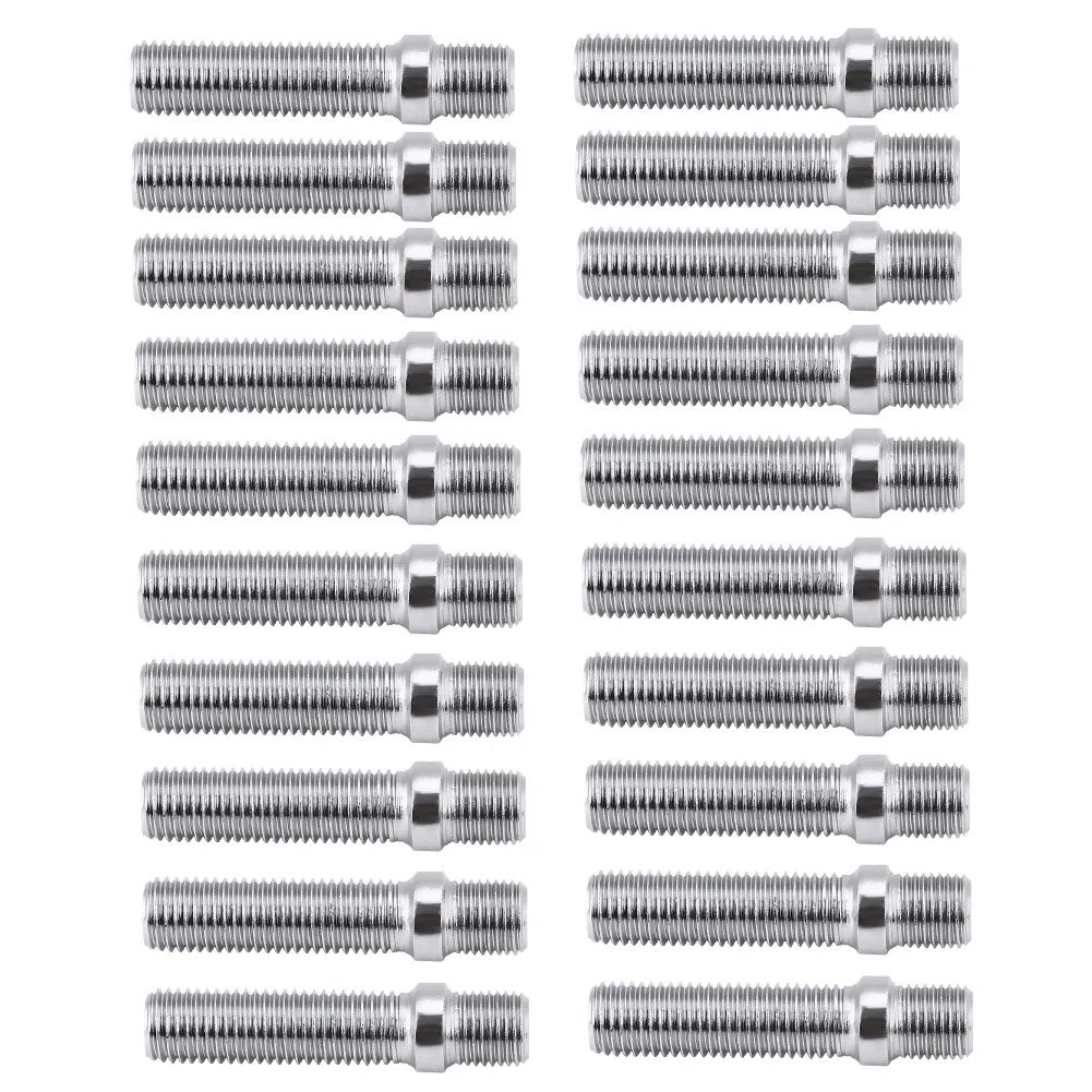 Kit de espárragos de rueda extendida, 20 piezas 50 mm Conversión de espárrago de ruedas extendidas 12x1.5 a 12x1.5 Adaptador de tornillo apto para 1998-2008