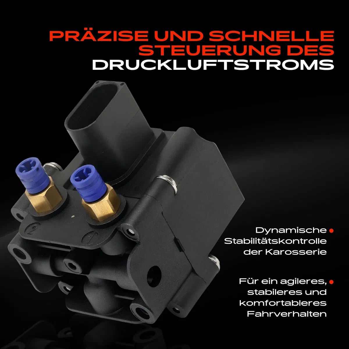 Frankberg Unidad de válvula de suspensión neumática bloque de válvula compatible con X5 2007-2013 X6 2008-2014 Air Suspension Solenoid Valve Replace# 37206789938