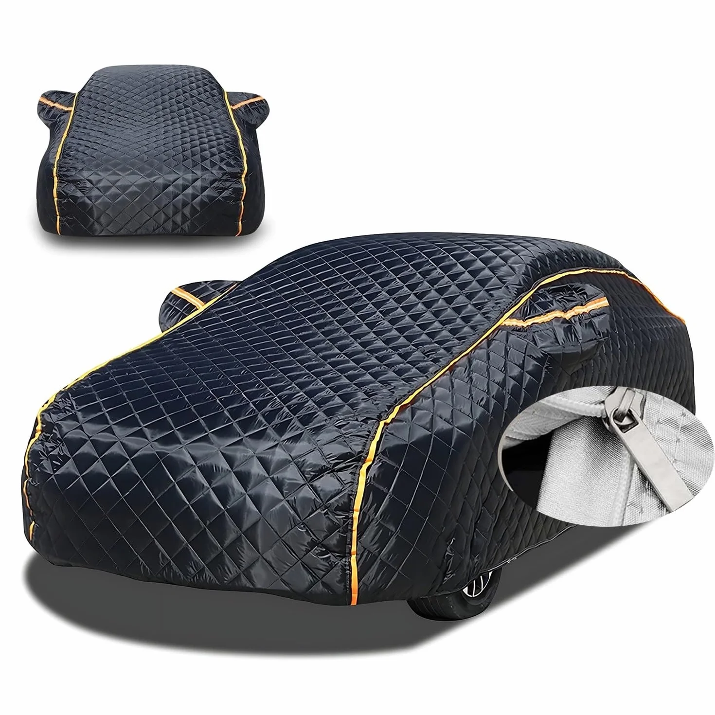 Funda Coche Exterior para Citroen DS7 Crossback, Funda para Coche Exterior Transpirable, Cubre Coche Resistente al Sol, a la Lluvia y al Polv para Todo Tipo de Clima