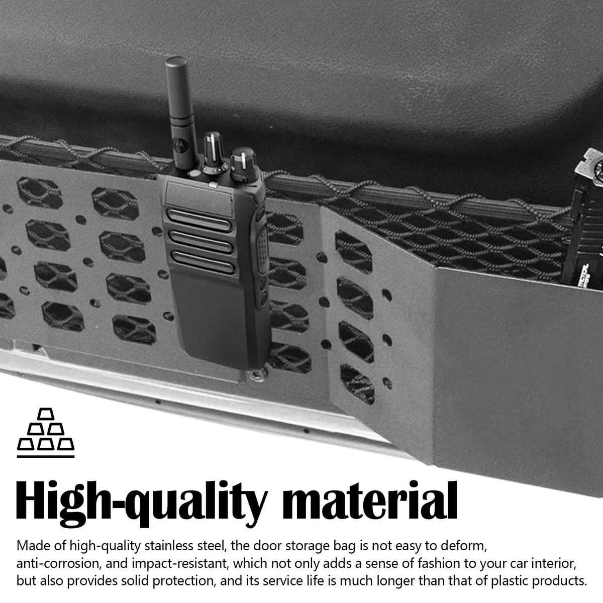 Caja De Almacenamiento De Puerta Delantera Para Jeep Wrangler, Caja De Almacenamiento De Metal, Organizador Lateral De Puerta Para Jeep Wrangler JL JLU 4xe 2018-2024