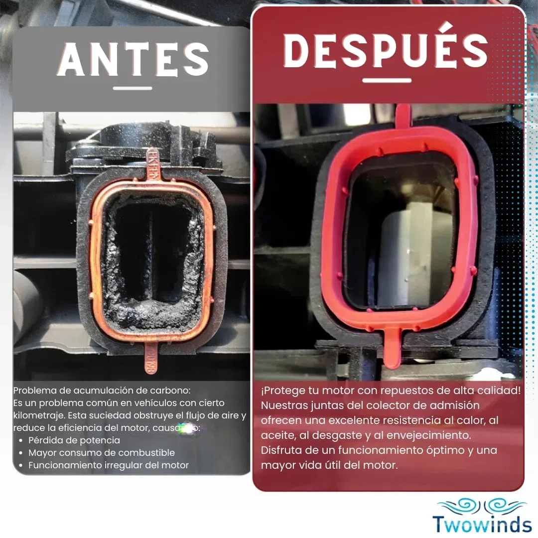 Twowinds - Kit Anular Mariposas Colector Admisión (32mm) Compatible con BMW E39 E46 E60 E61 E63 E64 E67 E81 E82 E88 E90 E91 E92 E93 X3 E83 X5 E53 E87 X5 E70 X6 E71 - 6 Cilindros (6 tapones, 20 Juntas)