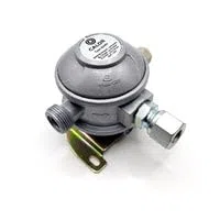 Regulador de gas de mamparo fijo para caravana y autocaravana 90° - Salida de 8 mm