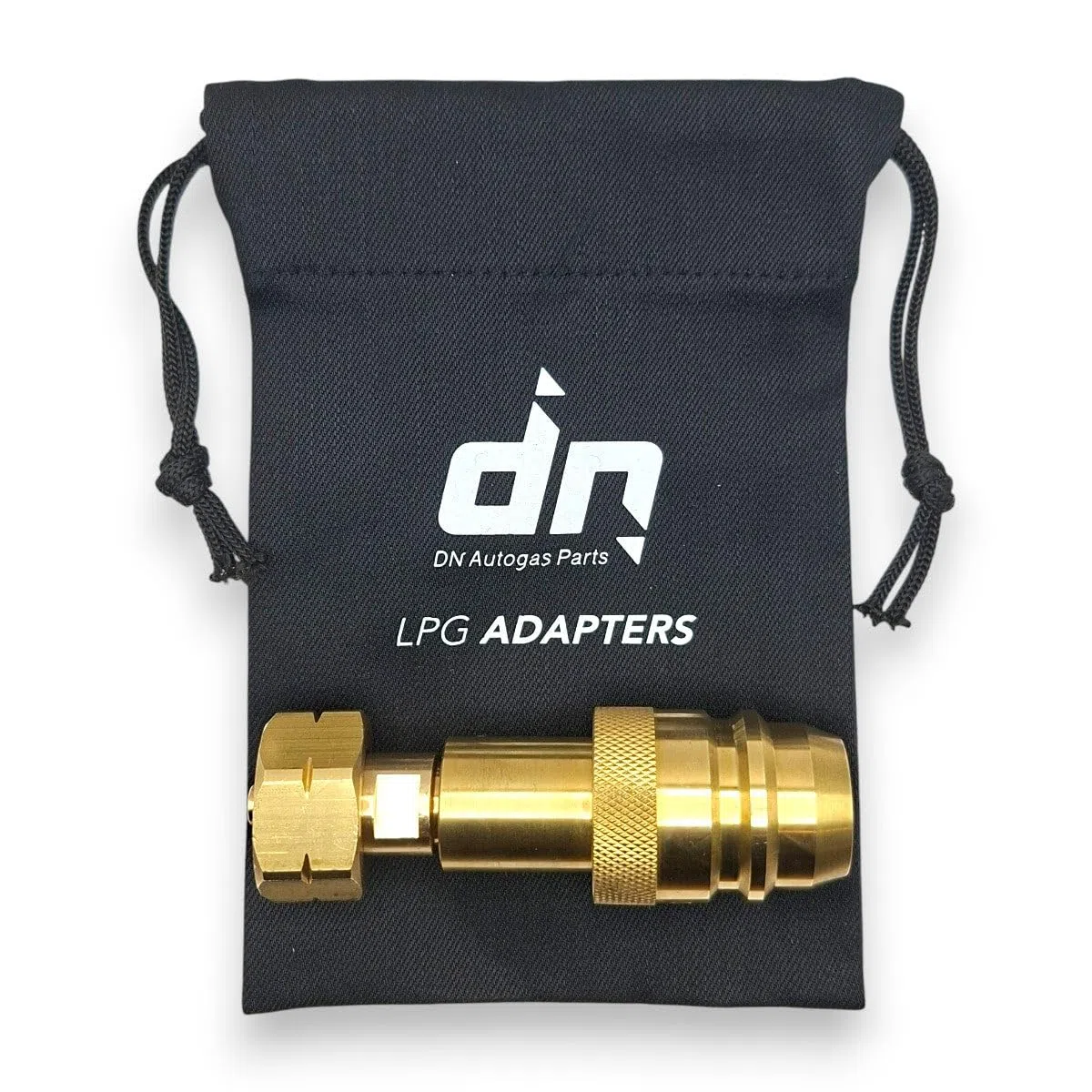 LPG GPL M22 Adaptador de botella de gas - Conector de recarga europeo Euronozzle con bolsa para estaciones de GLP españolas y portuguesas