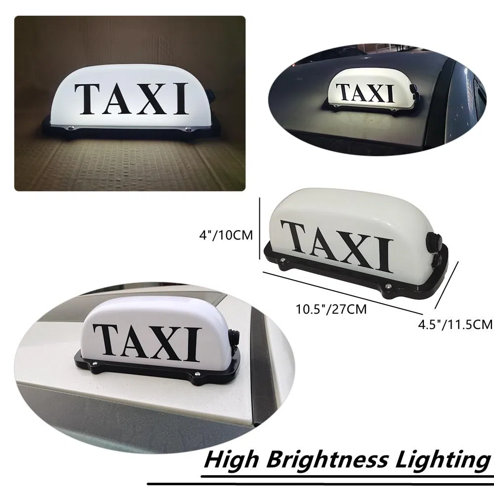 Luz De Señal De TAXI Para Techo De Coche, Luces De TAXI Recargables, Iluminación De TAXI Impermeable Sellada Con Base Magnética, Luz De Señal De TAXI AZUL/ROSA/VERDE/BLANCO (WHITE)