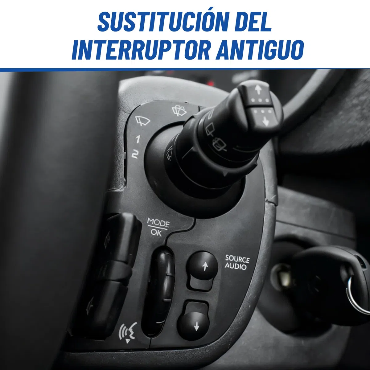 Mando Limpiaparabrisas Clio 3, Interruptor Limpiaparabrisas para Modus, Mando Parabrisas, 8201590631, 7701068115, 8201359195