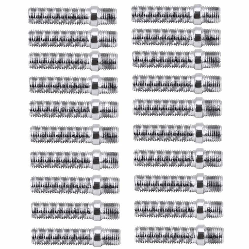 20 piezas 50 mm ruedas extendidas conversión de perno 12x1,5 a 12x1,5 adaptador de tornillo compatible con 1998-2008esparragos rueda coche