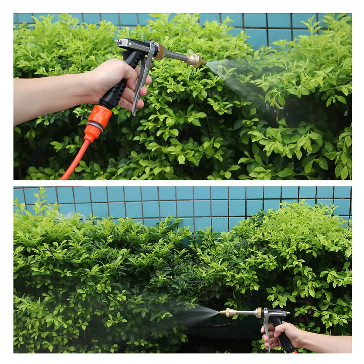 ALLOMN Bomba de Agua para Lavado de Coches de Alta Presión, Kit de Limpieza con Pistola Pulverizadora Portátil 130PS DC 12V 80W
