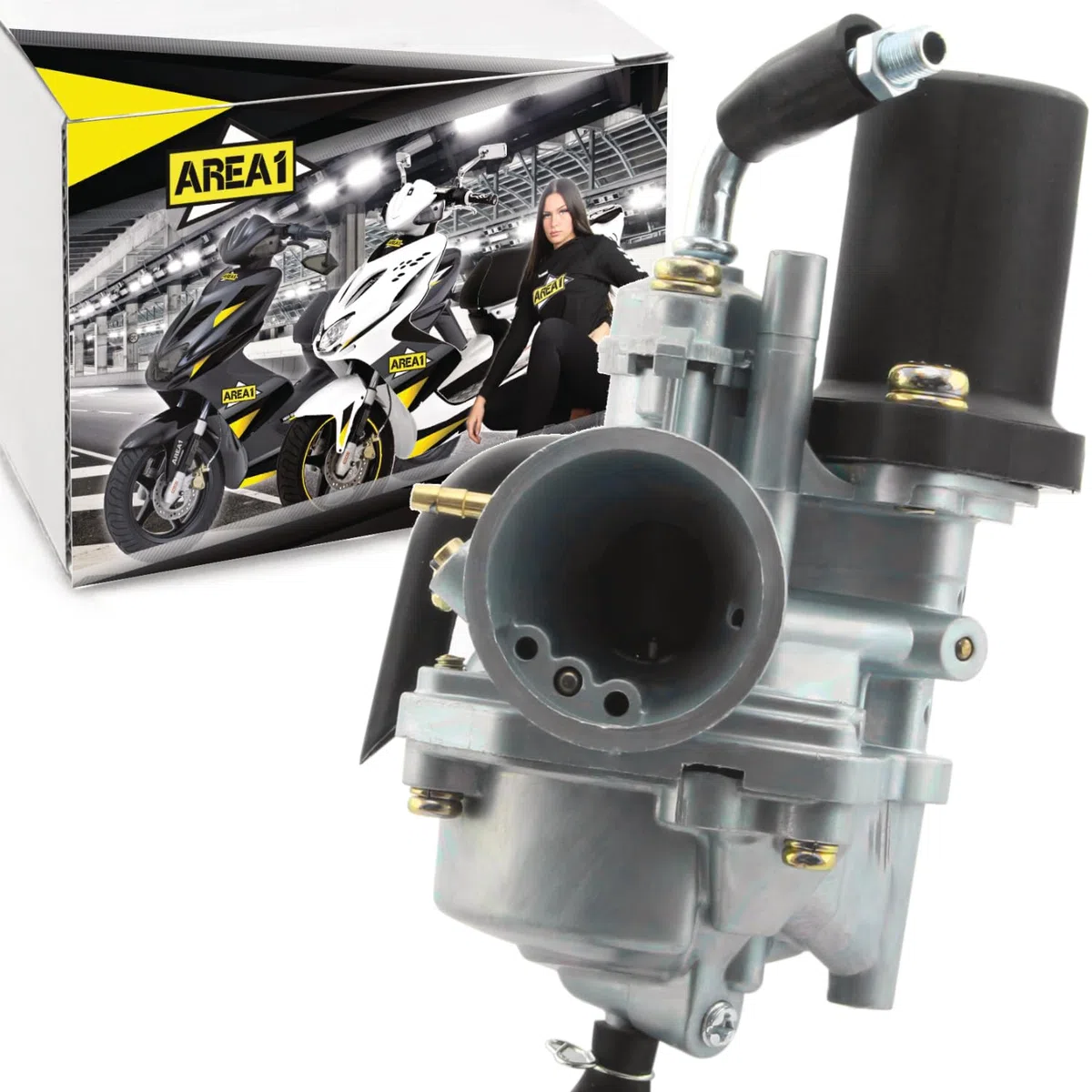 Carburador de repuesto de 12 mm compatible con Jog 50 R AC 13, Neos 50 2T, Neos Easy 50 2T 13, Why 50 02-03, Why 50 04-13 (2 tiempos)