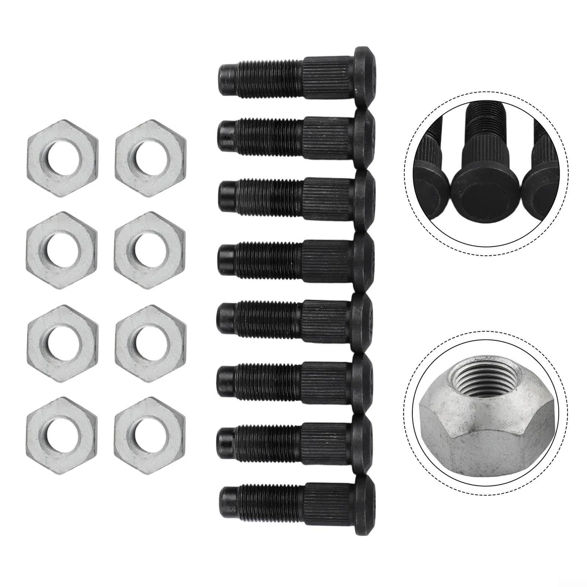 Kit de tuercas de perno de rueda 6709170 6564669 de metal fácil de instalar para Bobcat S770 S76 S570 S130 643 632 751 753 763 773 863