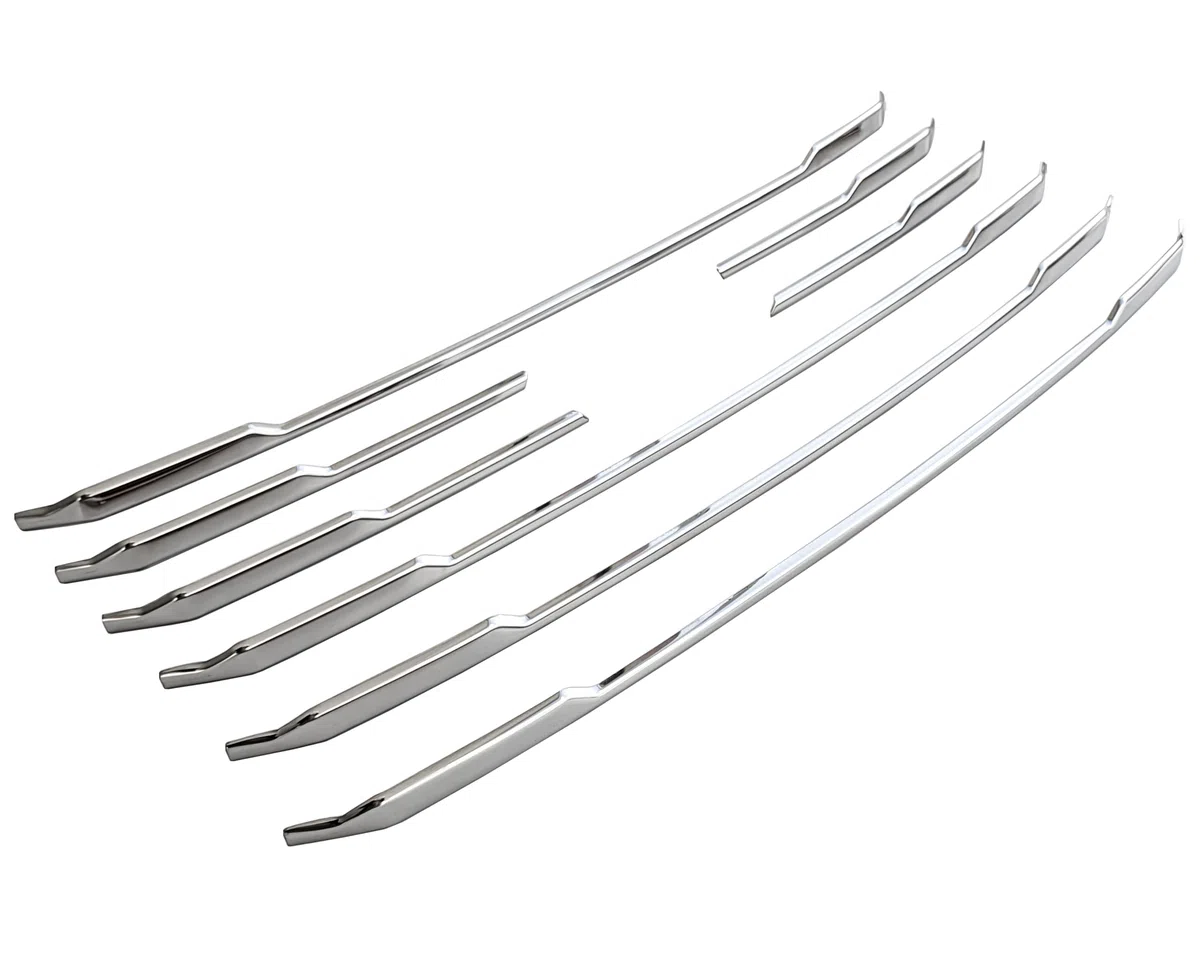 RECAMBO Marco de Acero Inoxidable para Parrilla Frontal, Apto para Tourneo Courier, a Partir de 2023, moldura cromada Brillante para Acabado óptico,