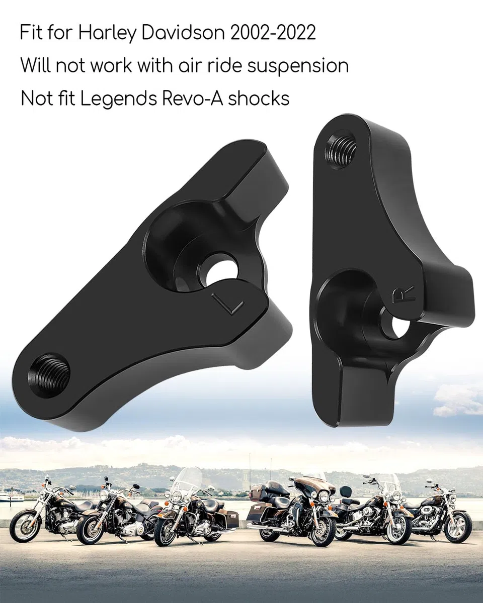 Kit de bloques de bajada de 2 pulgadas para Harley Davidson Touring Road Glide Street Glide Electra Glide 2002-2022 Kit de bloques de bajada trasera