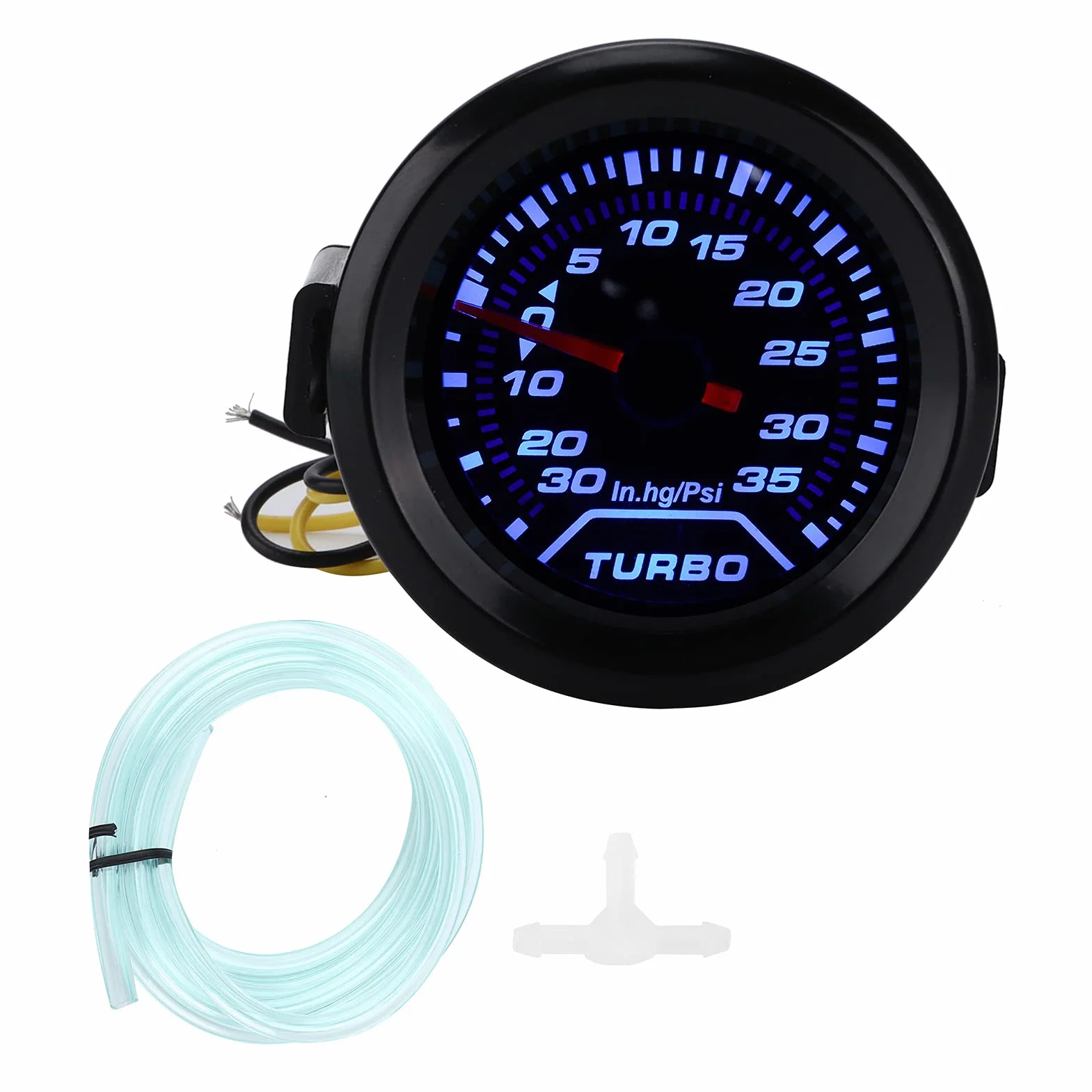 Medidor De Presión Digital 12V Universal 52mm/2 Pulgadas Pantalla LED Azul Y Roja Rango De 35 PSI Para Monitoreo Preciso Del En Automóviles Y Camiones