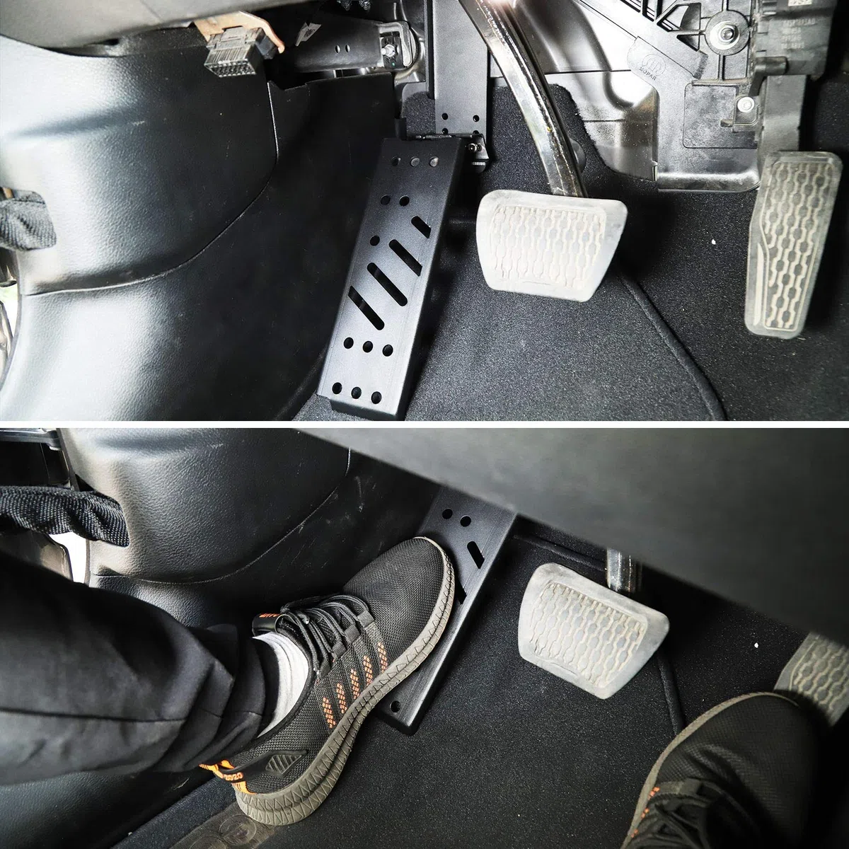 JeCar Reposapiés de pedal muerto de acero para Jeep Wrangler 2018-2021 Jeep Wrangler JL JLU, negro