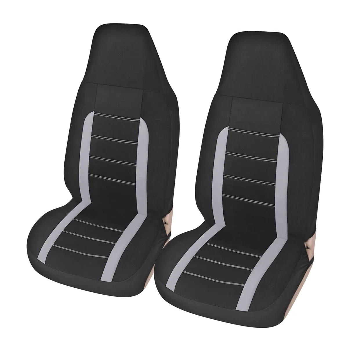 AUTOYOUTH Cubiertas de Asiento Delantero del Coche Auto Cubierta del Asiento del Cubo automotriz Ajuste Universal Cubierta de la Silla del Coche Cubierta del Asiento Asiento - Gris